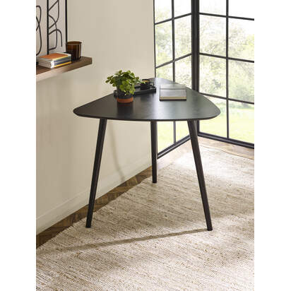 Athena Black Triangular 3 Seater Dining Table