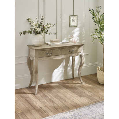 Camille Console Table - Limed Oak