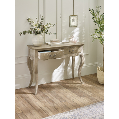Camille Console Table - Limed Oak