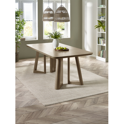 Caravelle Rectangular 4-6 Seater Dining Table - Smokey Oak Effect