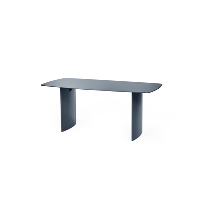 Element Rectangular Glass Table - Matt Blue