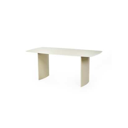 Element Rectangular Glass Table - Matt Cream