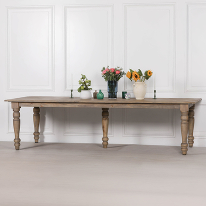 Rustic Pine Extra Large Farmhouse Dining Table 300cm