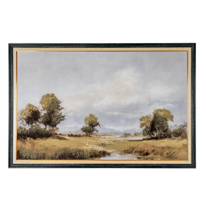 Spring Landscape Hand Painted Canvas in Classic Frame