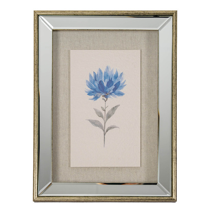 Rosalie Textured Paper Dahlia in Mirrored Frame