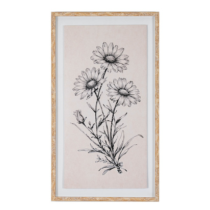 Sketchbook Daisies in Frame
