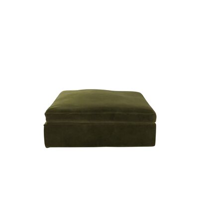 Long Island Footstool End Unit in Meadow Smart Velvet