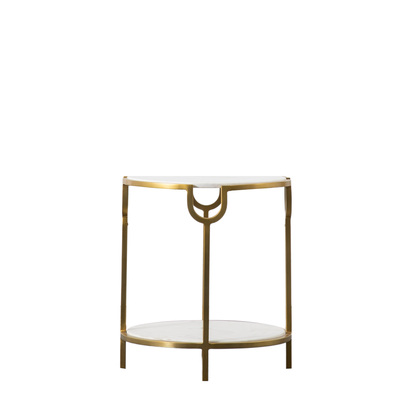 Linmont Side Table White Marble