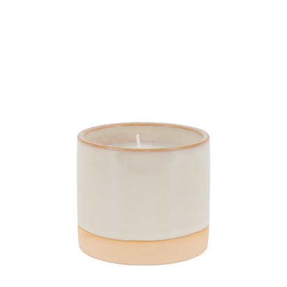 Arezzo Ceramic Glazed 3 Wick Candle Natural