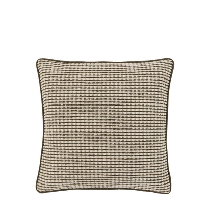 Belgravia Chenille Jacquard Cushion Olive Feather Filled