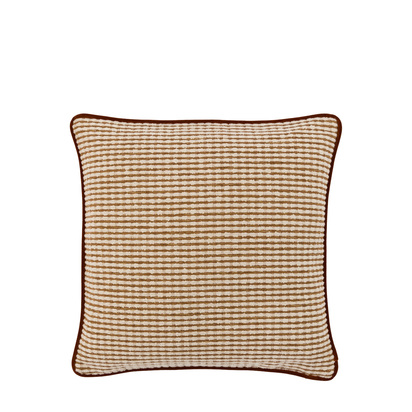 Belgravia Chenille Jacquard Cushion Rust Feather Filled