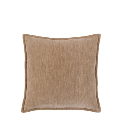 Sorrento Velvet Cushion Taupe Feather Filled