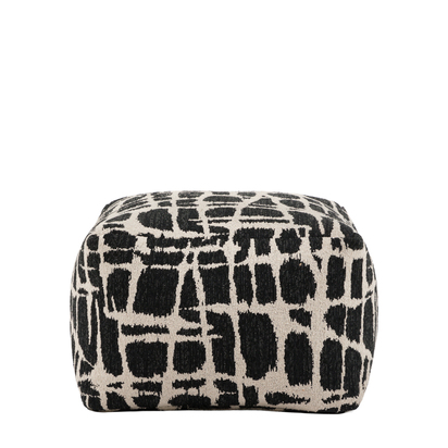 Ravello Jacquard Pouffe Slate