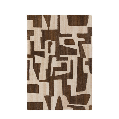Lucca Geo Rug Sand Brown LARGE