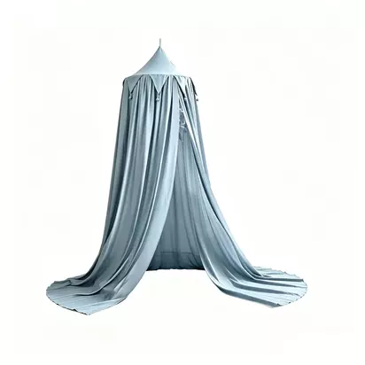 Bed canopy for girls blue  round dome children mosquito net protection canopy.jpg