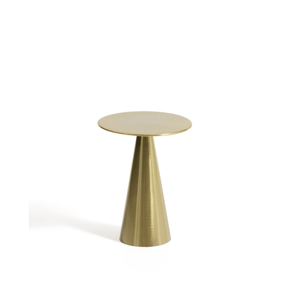Rhet metal side table with gold finish, Ø 39 cm