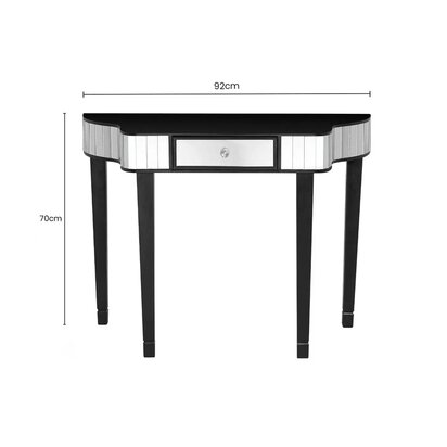 Clavier Black and Mirror Console Table