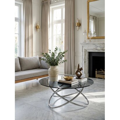 Cassy Smoked Glass Top Coffee Table