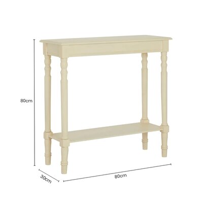 Noreton Ivory Rectangular Wooden Console Table