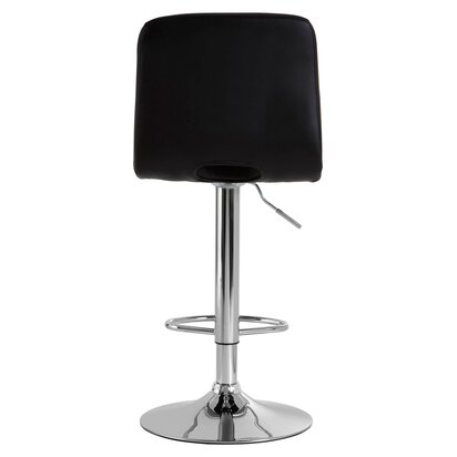 Tara Black Faux Leather Bar Chair