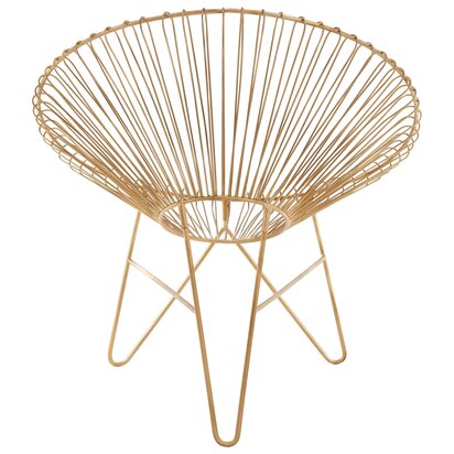 Soleyana Gold Wire Frame Occasional Chair