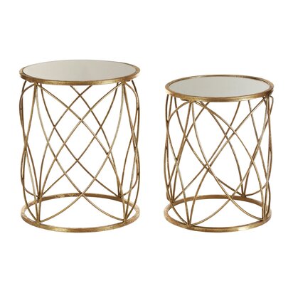 Evealey Set Of Two Round Side Tables.