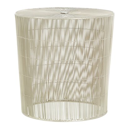Templar Pewter Finish Cage Side Table