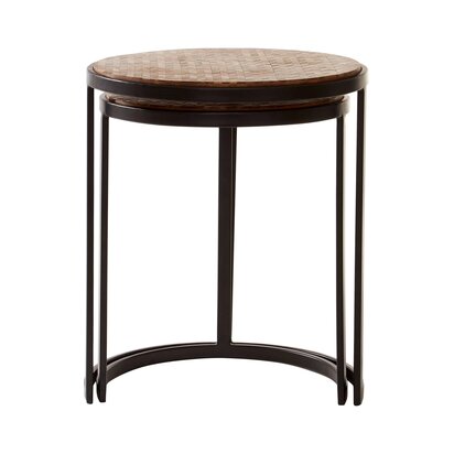 Prinell Set of Two Chevron Design Nesting Tables