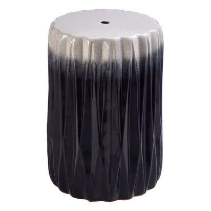 Arincombe Ombre Blue and White Ceramic Side Table and Stool