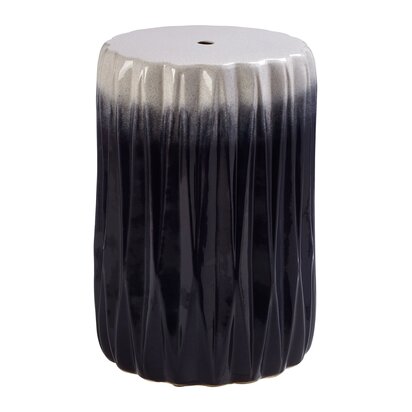 Arincombe Ombre Blue and White Ceramic Side Table and Stool