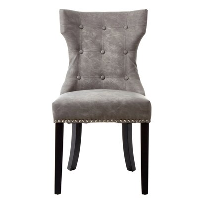 Niarcott Grey Leather Effect Dining Chair