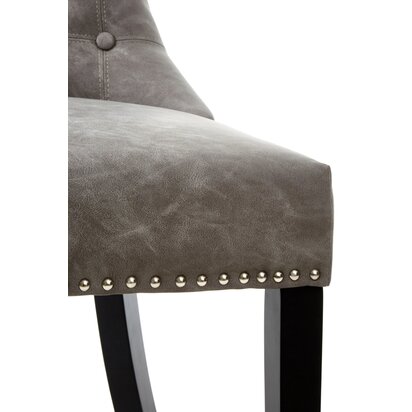 Niarcott Grey Leather Effect Dining Chair