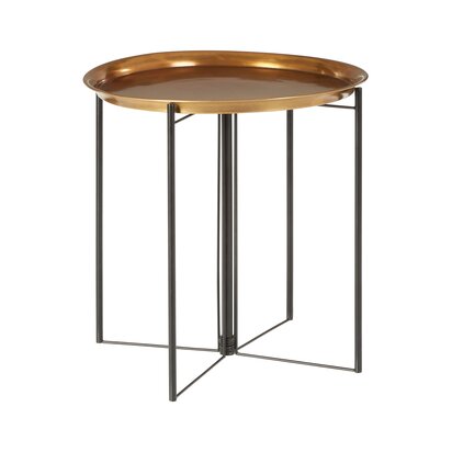 Hege Large Brass And Black Finish Side Table
