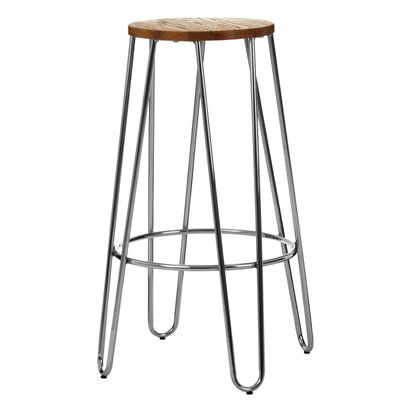 District Chrome Hairpin Stool