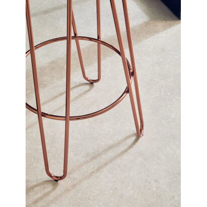 District Faux Fur Hairpin Bar Stool