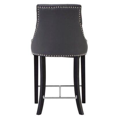 Belamere Park Grey Faux Leather Bar Chair