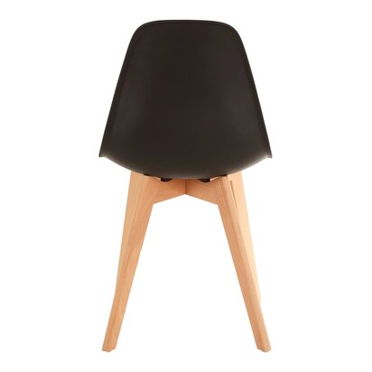 Veronmere Black Chair With Beech Wood Legs