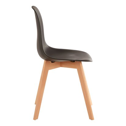 Veronmere Black Chair With Beech Wood Legs