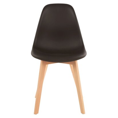 Veronmere Black Chair With Beech Wood Legs