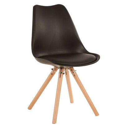 Veronmere Black Padded Seat Dining Chair