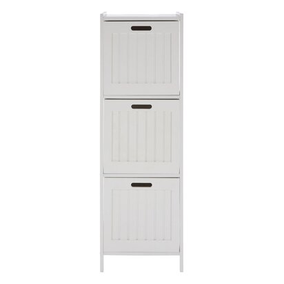 Orelvia White Wood 3 drawer cabinet