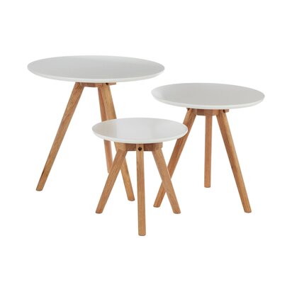 Nostra Set Of 3 Side Tables With Tapered Legs