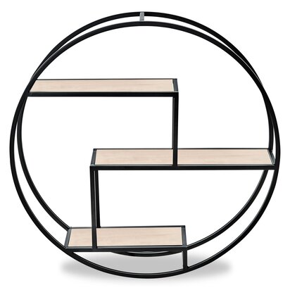Soloridge 3 Tier Round Metal Wall Shelf