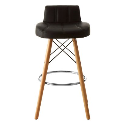 Veronmere Black Leather Effect Bar Stool