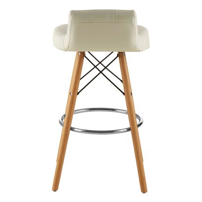 Stockholm White Leather Effect Bar Stool