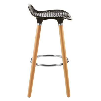 Stockholm Matte Black Bar Stool