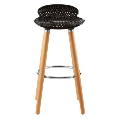 Veronmere Matte Black Bar Stool