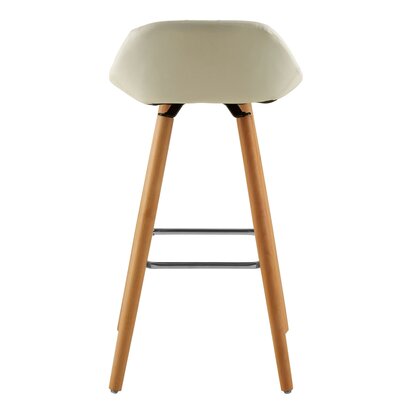 Stockholm White Faux Leather Bar Stool