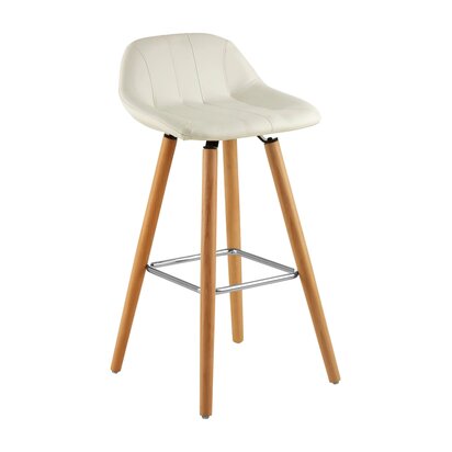 Veronmere White Faux Leather Bar Stool