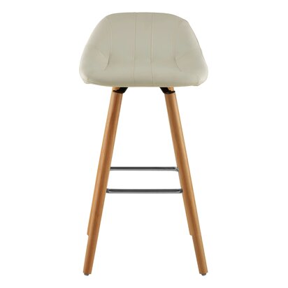 Veronmere White Faux Leather Bar Stool